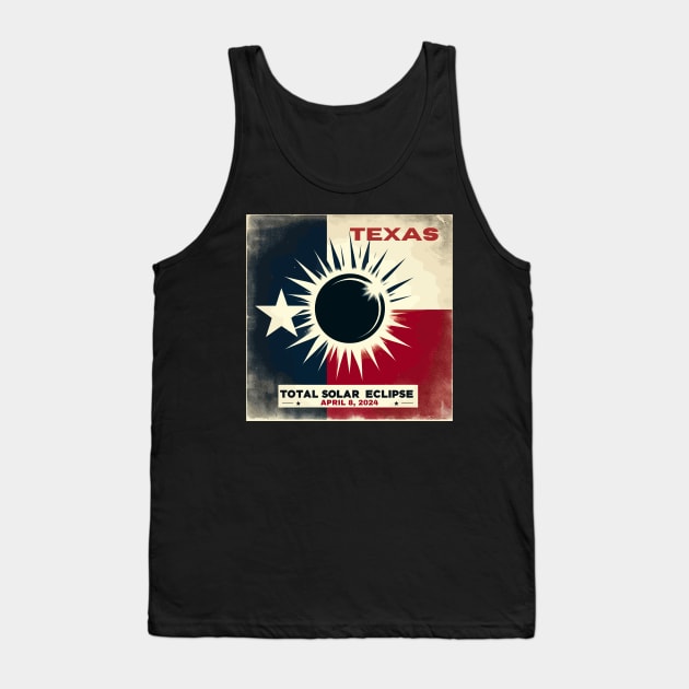 Texas Total solar eclipse 2024 Tank Top by TomFrontierArt